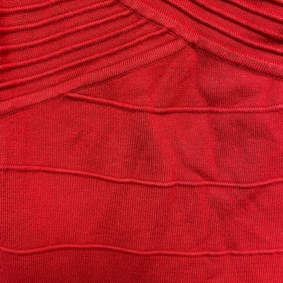 Forever21 Fitted Red Mini/Midi Dress - Picture 4 of 4